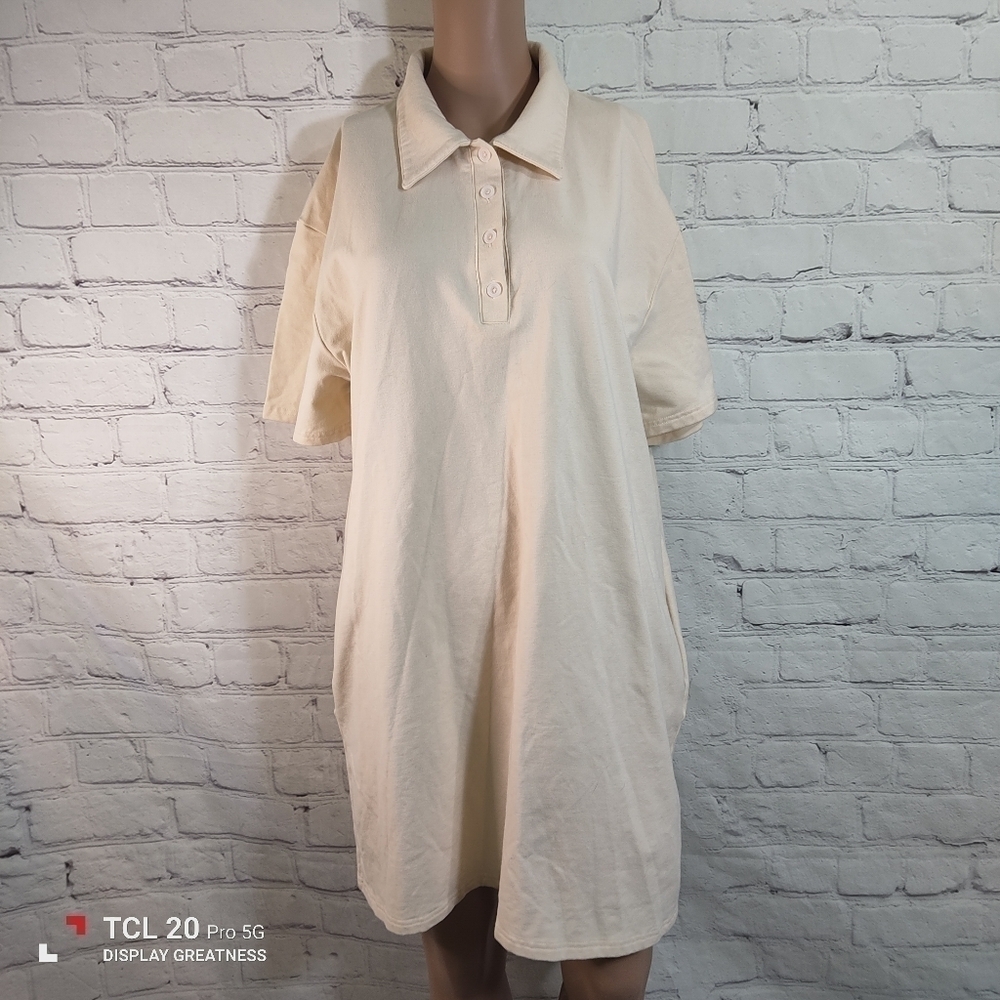 SMASH & TESS Pale Yellow COURT DRESS S Mini Collared Preppy Polo